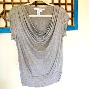 2/$20 🎈 Max Studio Gray Cowl Neck Shirt, size small